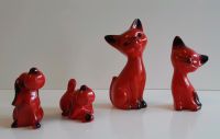 4er Set Retro Figuren Hund Katze rot 70er kult vintage Frankfurt am Main - Bockenheim Vorschau