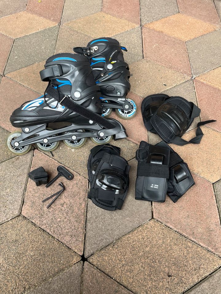 Sports Inline Skates Größe 38-41 mit Schonern in Bad Laasphe