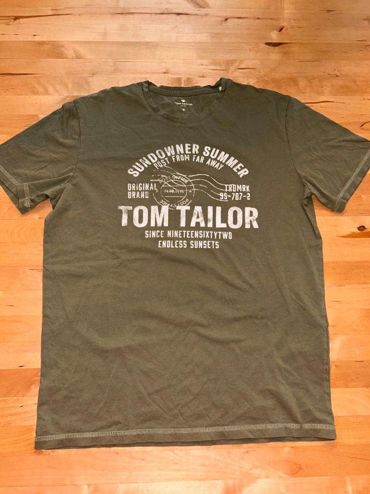 T-Shirt Tom Tailor olivgrün in M in Karben