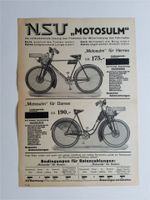 NSU D Rad Motosulm Prospekt Bayern - Schwarzenbach am Wald Vorschau