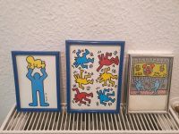 3 x Bild Bilder Keith Haring mit Rahmen zum stellen oder aufhäng Düsseldorf - Lichtenbroich Vorschau