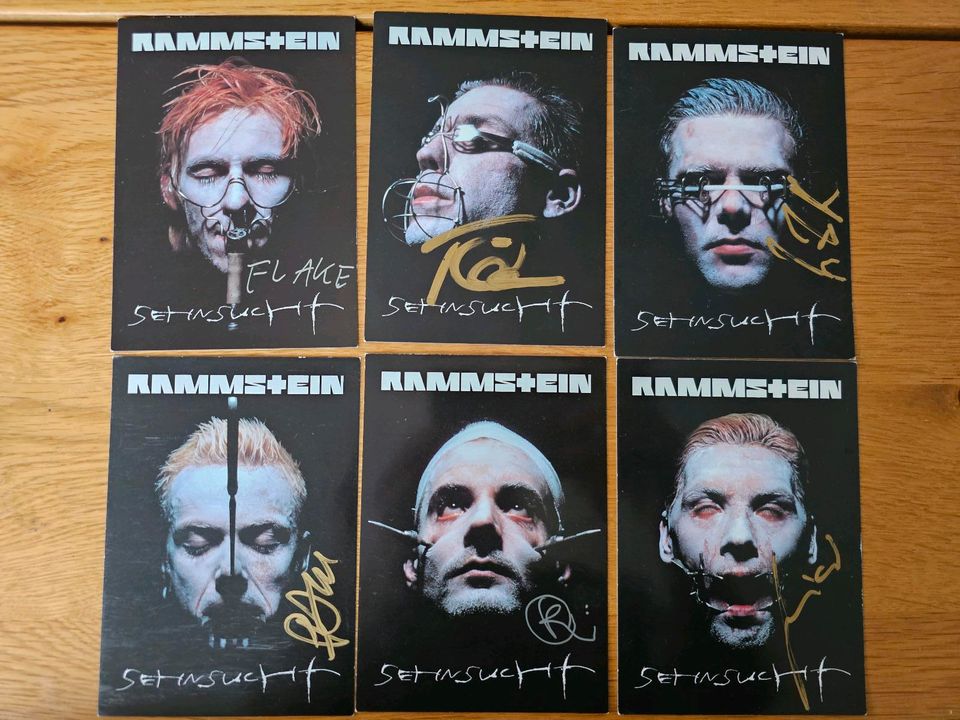 Rammstein Promo original Autogrammkarten von der Sehnsucht tour in Heinsberg