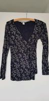 H&M MAMA Umstandsbluse/Shirt, langarm Gr. S, Blumen, dunkelblau Hessen - Brensbach Vorschau
