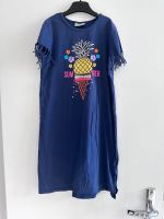 Sommerkleid Strandkled Größe 134/140 Fransen Eismotiv dunkeblau Bielefeld - Schildesche Vorschau