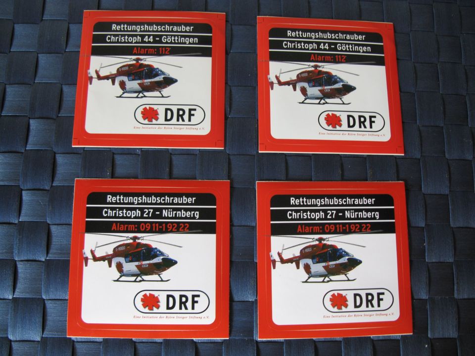 DRF-Luftrettung - Aufkleber Hubschrauber Christoph 27 + 44 - DRK in Langelsheim