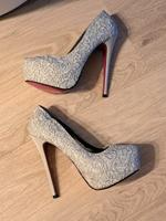 Pumps Stiletto High Heels Plateau Spitzen Optik 38 wunderschön Bayern - Weidenbach Vorschau