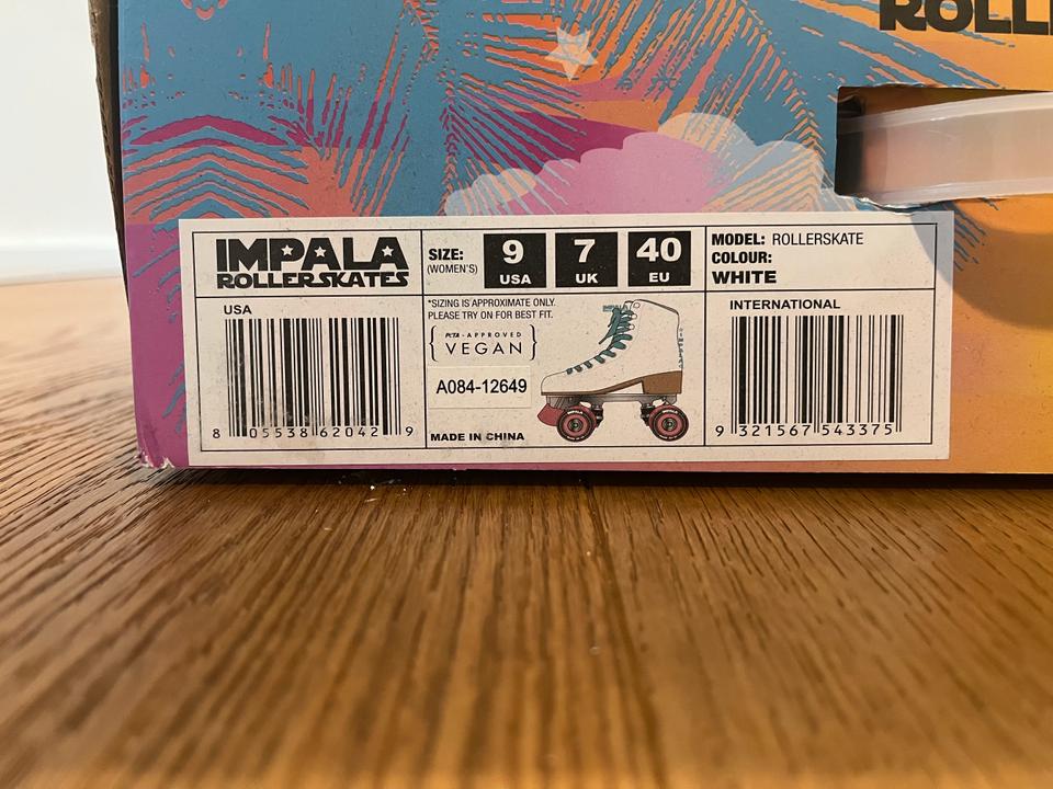 neuwertig Impala Rollschuhe Rollerskates Größe 40 / 7 weiß in Hamburg