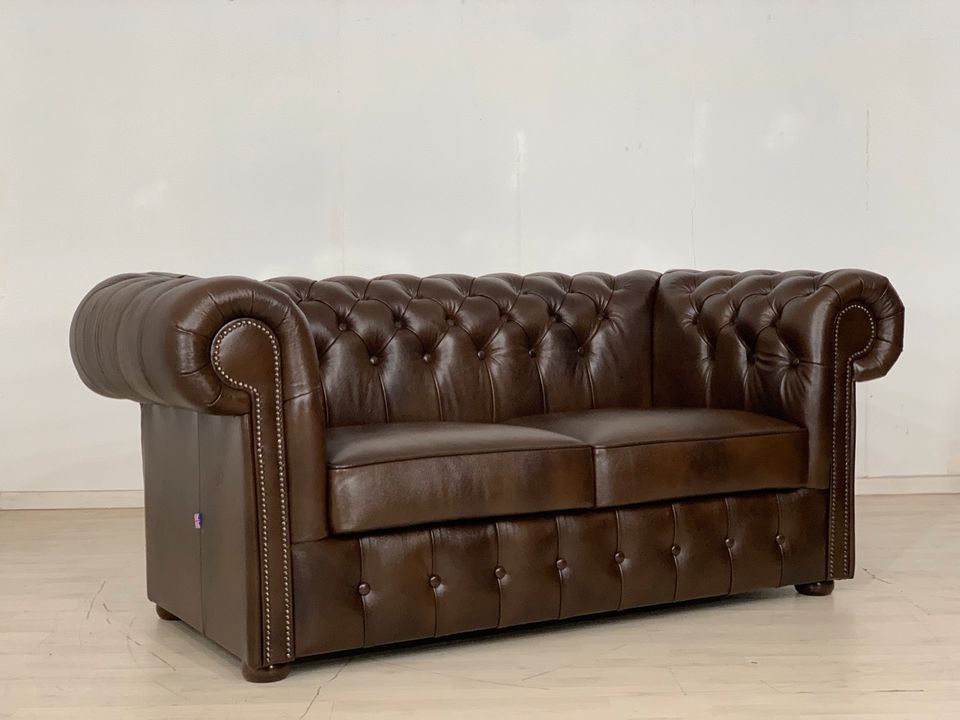 ENGLISH CHESTERFIELD GARNITUR SOFA SESSEL COUCH SOFAGARNITUR 3-2-1 VINTAGE in Berlin