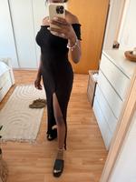 Schwarzes Maxikleid - Schulterfrei mit Schlitz von H&M Baden-Württemberg - Mannheim Vorschau