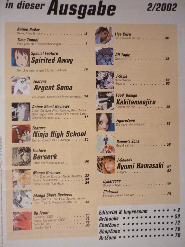 Manga sZene Nr. 8 - 2/2002 in Oberursel (Taunus)