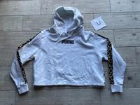 Croped Hoodie von Puma  mit Leo Streifen in weiß  Größe S Niedersachsen - Geestland Vorschau