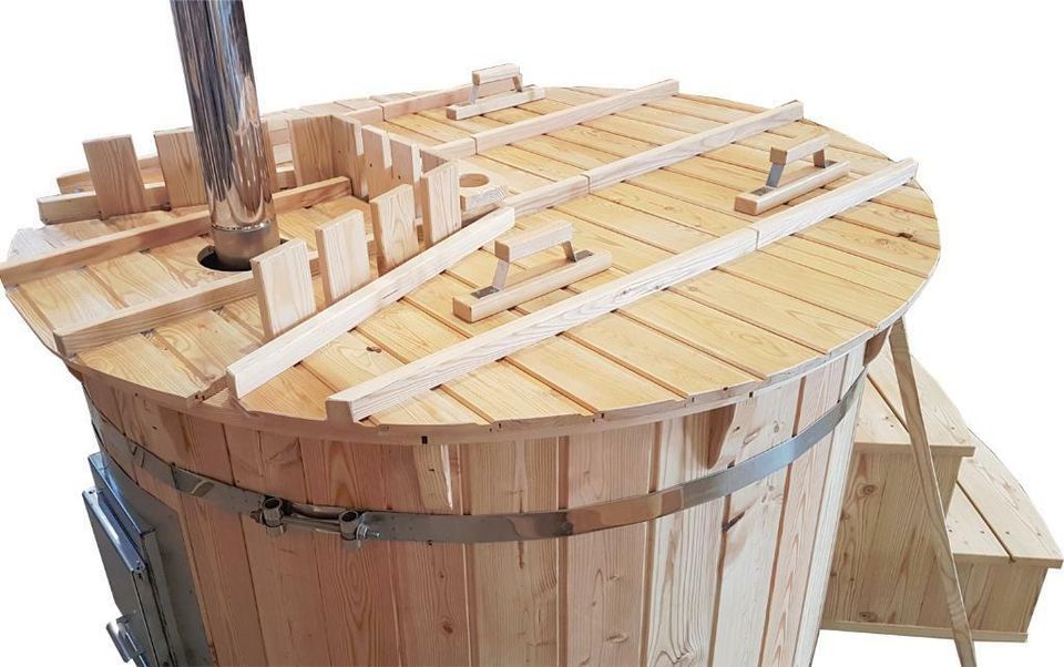 Holz Badefaß 34KW Ofen 200 cm NEU Hottub Badezuber Bottich in Hüllhorst