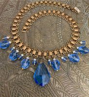 Vintage Jugendstil Collier blaues Glas Perlen Anfertigung Schleswig-Holstein - Kiebitzreihe Vorschau