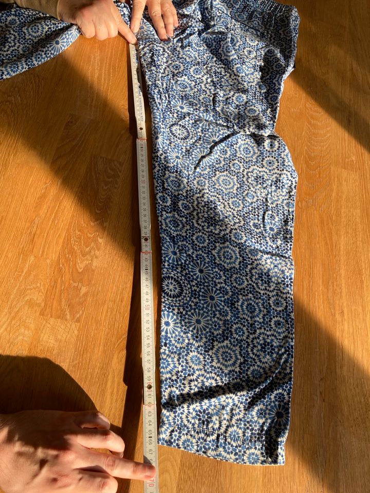 Esprit Damen leichte Sommerhose 38 (M) Blau Weiß in Gievenbeck