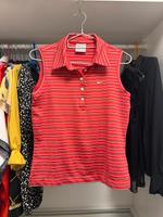 Y2K Nike Polo Shirt, rot-weiß gestreift, Vintage Style Nordrhein-Westfalen - Neuss Vorschau