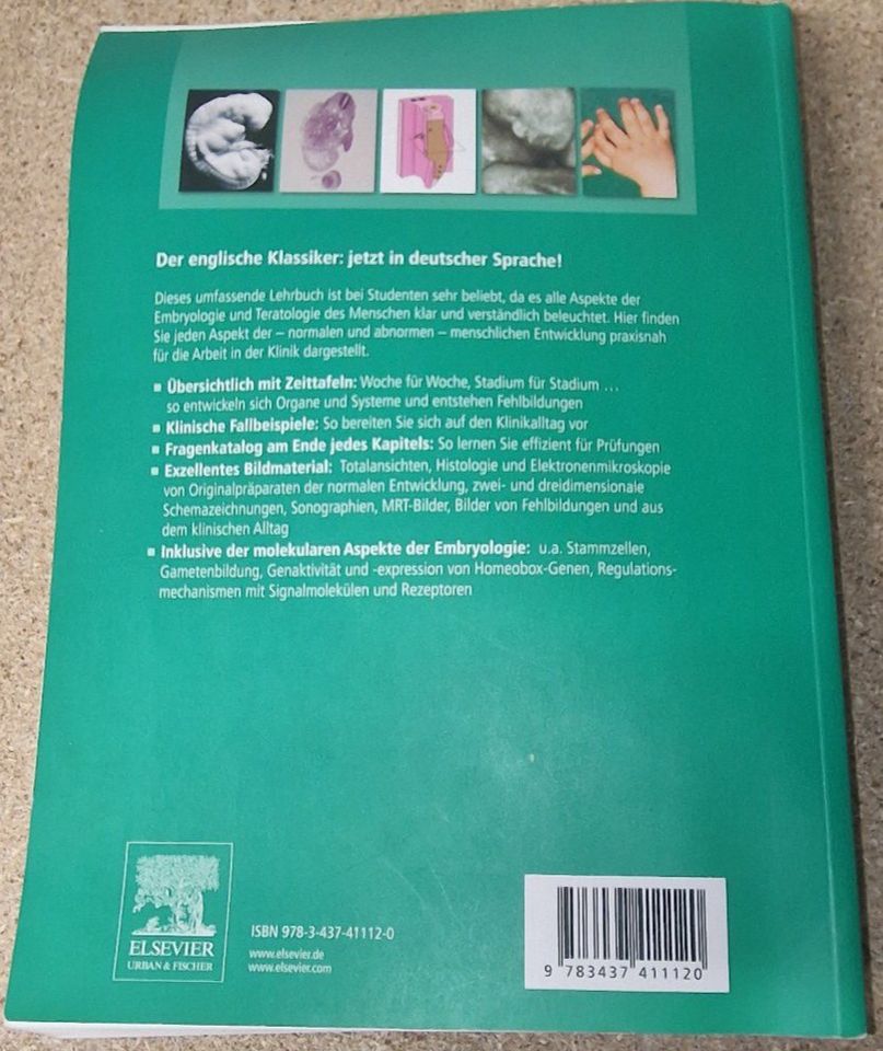 Embryologie: Entwicklungsstadien -5. Auflage von 2006 in Hockenheim