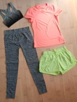 S,crivit:Sportleggings schwarz-grau+Bustier,Shorts neon grünShirt Baden-Württemberg - Heilbronn Vorschau