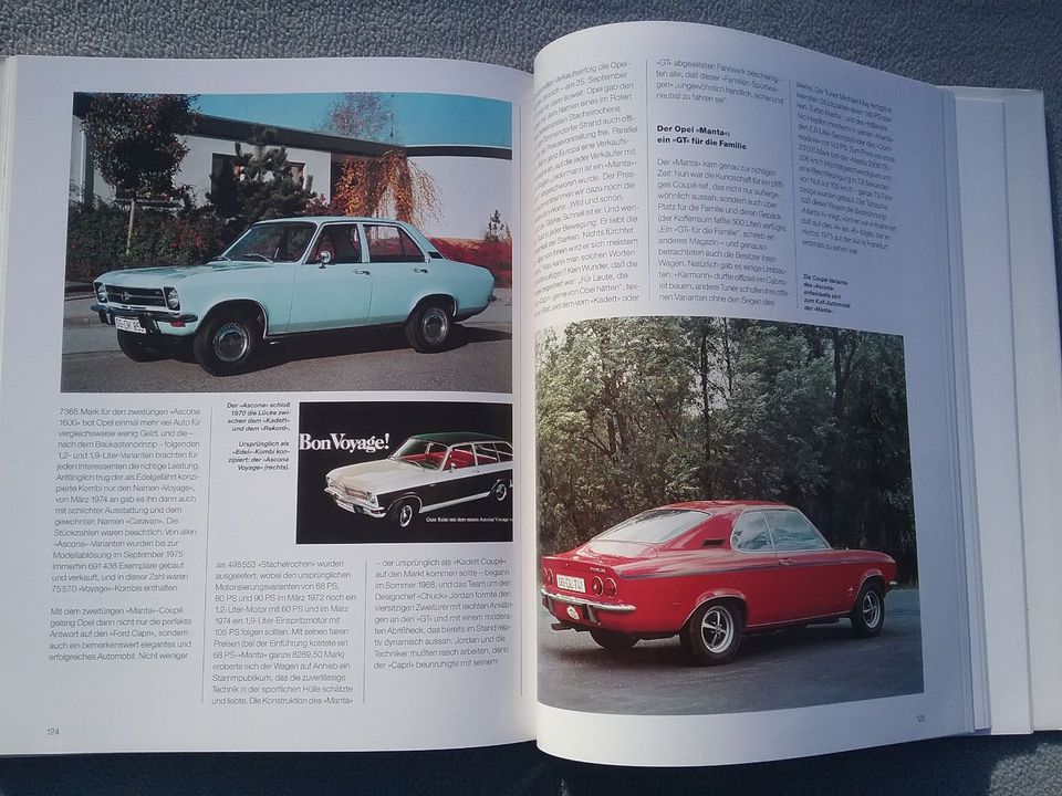 Älteres Opel-Buch mit Manta, Kadett, Calibra, Rekord, Evo 500... in Prichsenstadt