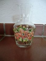 Blumenvase, Glasgefäß handbemalt Blumenmotiv luminarc Bayern - Großmehring Vorschau