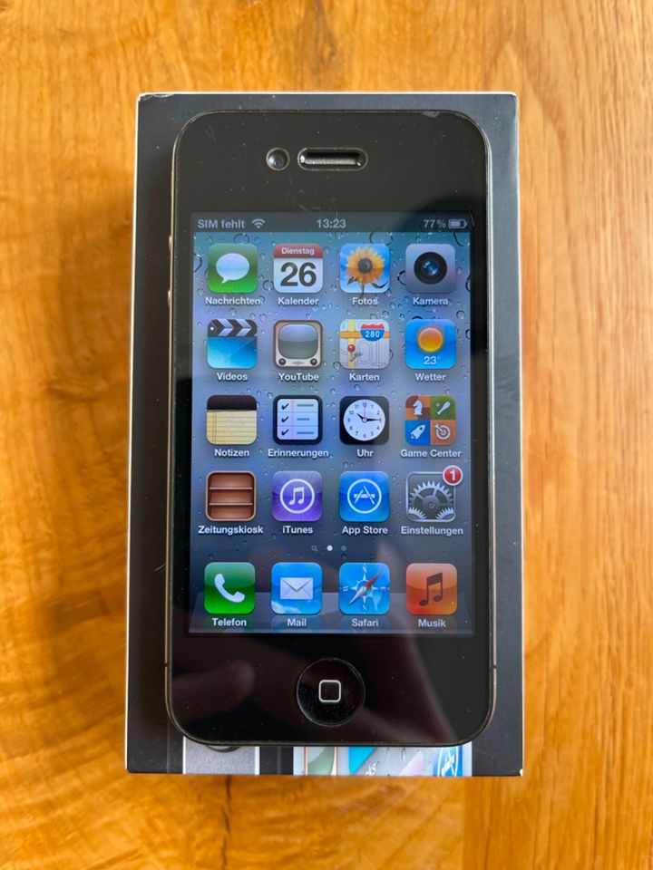 Apple iPhone 4 16GB schwarz - iOS 5 - SHSH Blobs - OVP IMEI Match in Karlsruhe