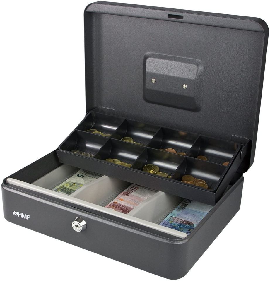 HMF Geldkassette Marktkassette schwarz Geldkasse Kasse #15130-02 in Birkenfeld