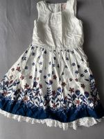 Kleid weiß blau Blumenprint Gr. 128 Bayern - Stockheim Oberfr Vorschau