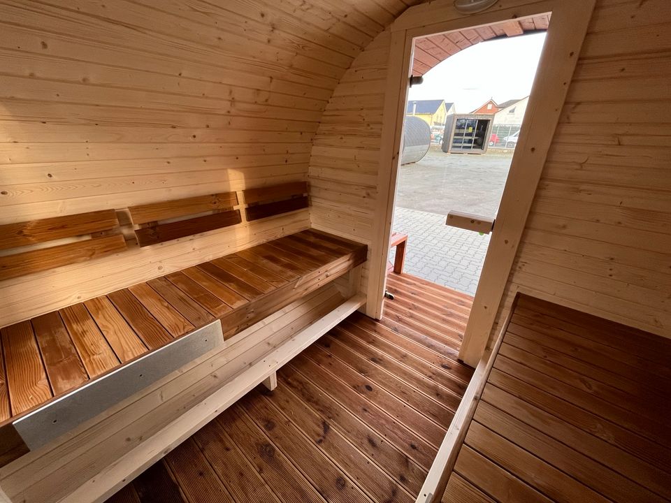 Gartensauna 3x2.37m Fasssauna Außensauna Sauna Elektro in Stuhr