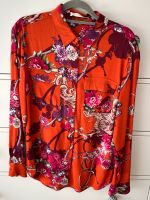 OUI Damen Bluse 36/S Viskose Rostrot Muster Rot Pink Blumen Frankfurt am Main - Preungesheim Vorschau