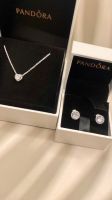 Set Pandora 925 Silber Collier Ohrringe Kette Herz Anhänger Baden-Württemberg - Warthausen Vorschau