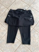 Nike Sporthose mit Überrock schwarz Größe M ❤️ Hessen - Bad Wildungen Vorschau