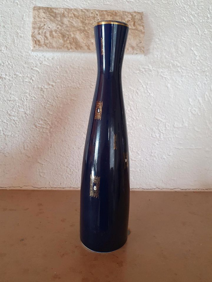 Vase echt Kobalt 1960er Jahre in Bad Friedrichshall