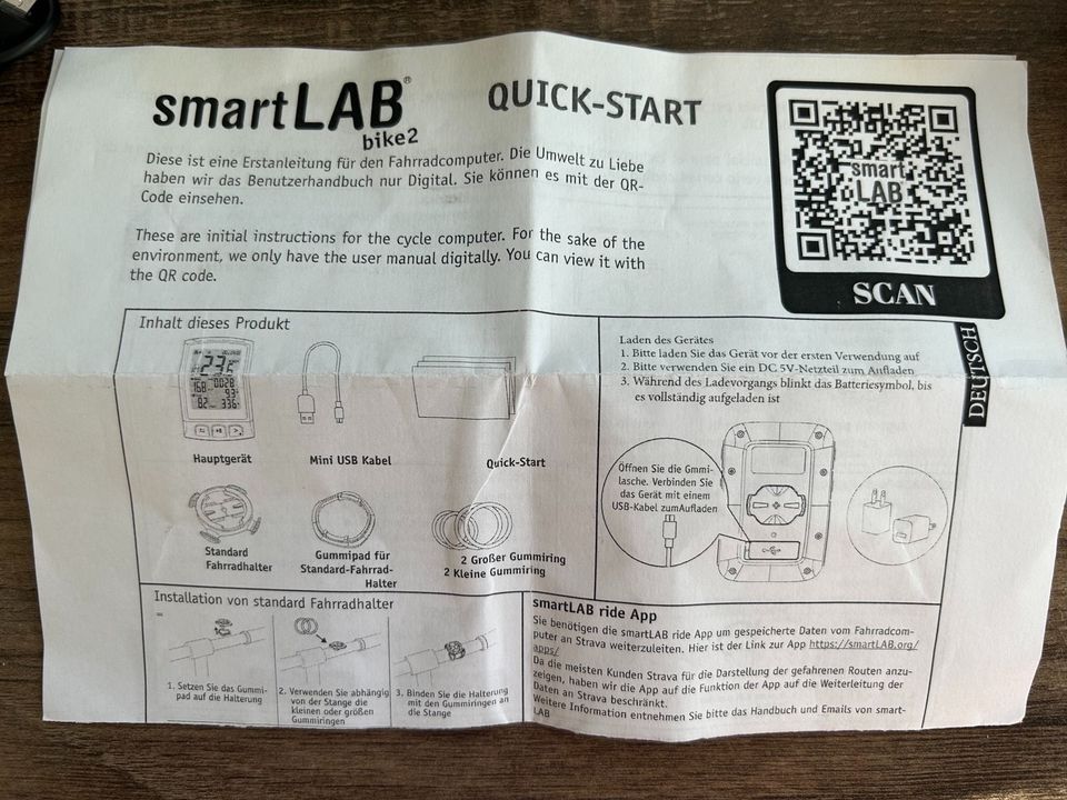 smartLAB bike2 smarte GPS-Fahrradcomputer ANT+BT 2,3“ LCD Neu&OVP in Weißenhorn