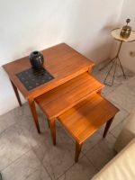 Dänisch Design midcentury Satz 3 Tische Beistelltisch 3er Teak Niedersachsen - Hollenstedt Vorschau