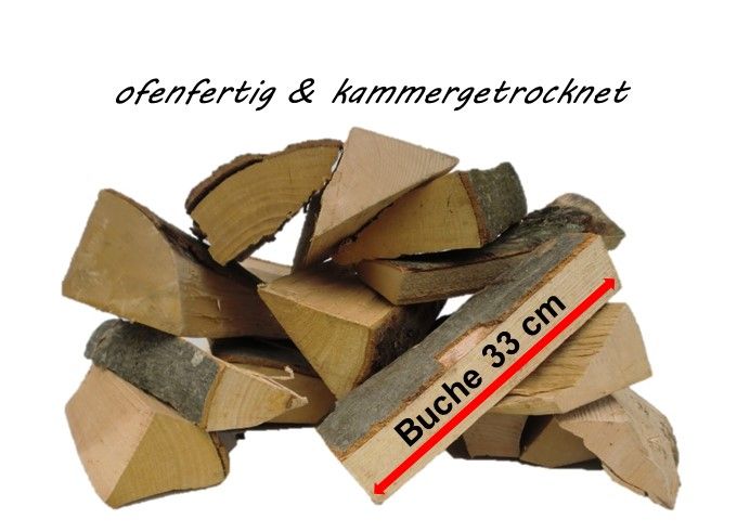 Buche Kaminholz 33 cm Brennholz kammertrocken Lieferung Hartholz in Aichach