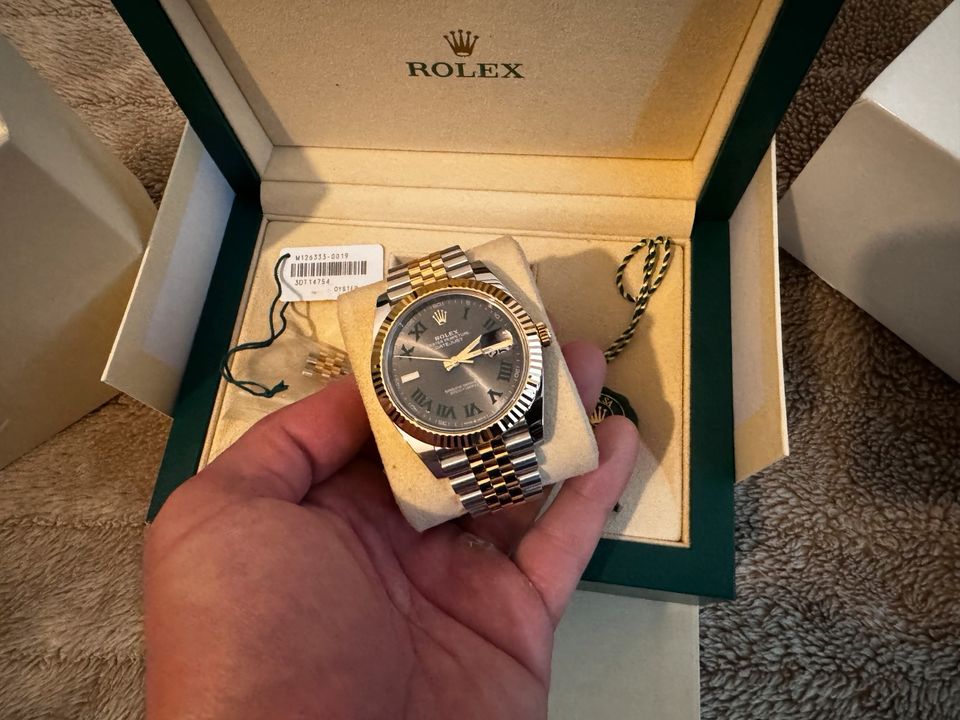 Rolex Datejust 41 Stahl Gold Wimbledon 10/2021 in Wiesbaden