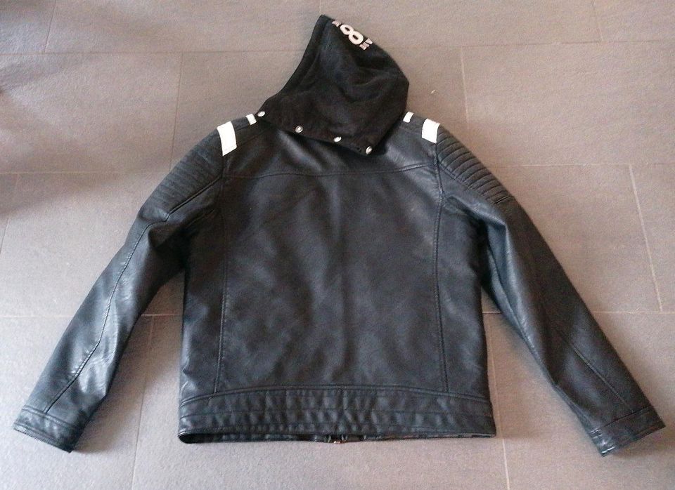 C&A Jacke, lederoptik, Lederjacke schwarz  Gr. 164 in Efringen-Kirchen