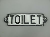 Türschild Schild TOILET Toilette Rustikal Gusseisen massiv 18x5cm Krummhörn - Greetsiel Vorschau