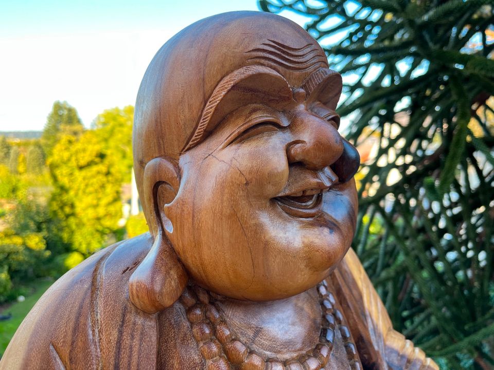 Buddha Cina 50cm Cinabuddha Happybuddha Bali Glücksbuddha Holz in Essen
