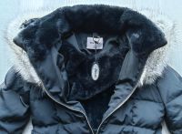 Mantel schwarz Jacke Feder Daune 34 xs Kapuze Gürtel Parka Dresden - Cossebaude Vorschau