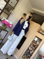 Dunkelblau-weiß karierter Blazer Hessen - Viernheim Vorschau