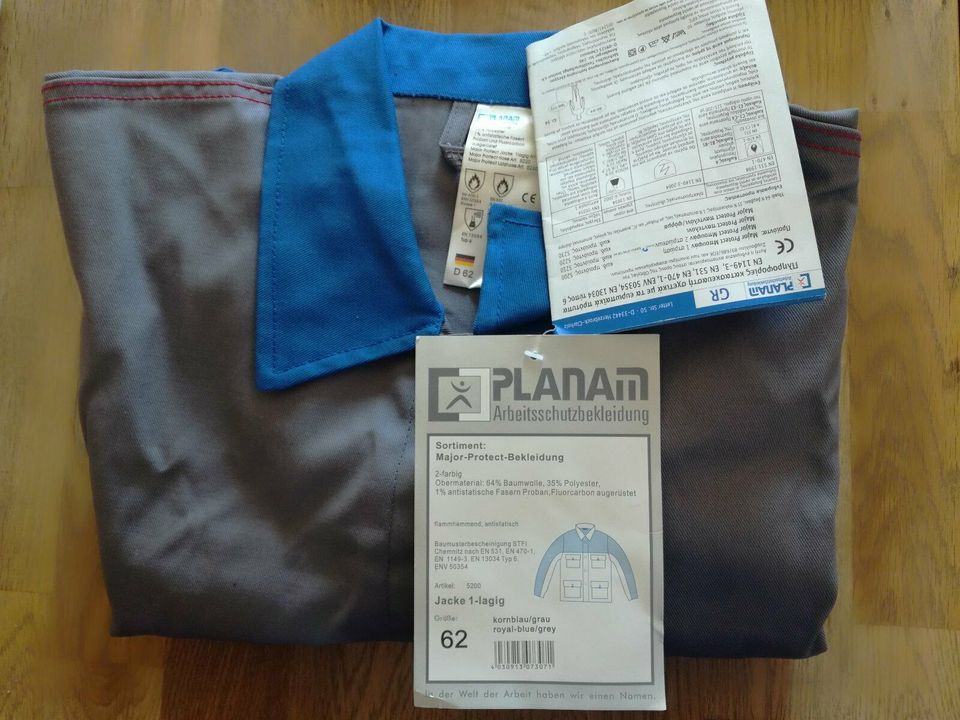 Planam Arbeitsjacke kornblau/grau Gr. 62 in Maßweiler