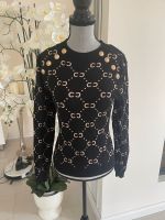 Pullover Strick CC Style Knöpfe Gold S/M Schwarz Beige Niedersachsen - Hammah Vorschau