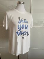" T-Shirt " weiß mit Aufdruck blau grau S - M Nordrhein-Westfalen - Kempen Vorschau