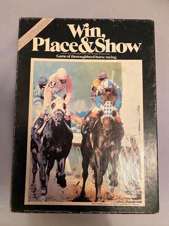 Spiel Win, Place & Show Horse Raving Pferderennen Avalon 1977 in Hamburg