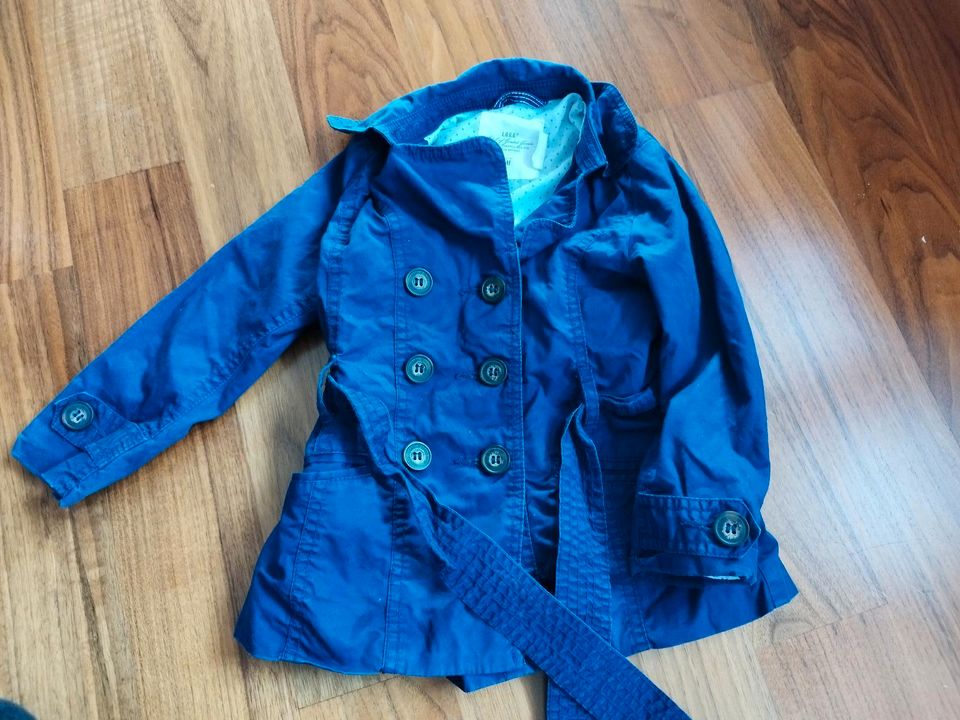 Trenchcoat Mantel 98 ❤️❤️ h&m marineblau in Mühlhausen i.d. Oberpfalz