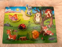 Babyspielzeug Puzzle steckpuzzel Tiere  Bambi Holz Niedersachsen - Niedernwöhren Vorschau