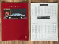Mercedes Benz 190 W201 mit Preisliste 1989 Niedersachsen - Seelze Vorschau