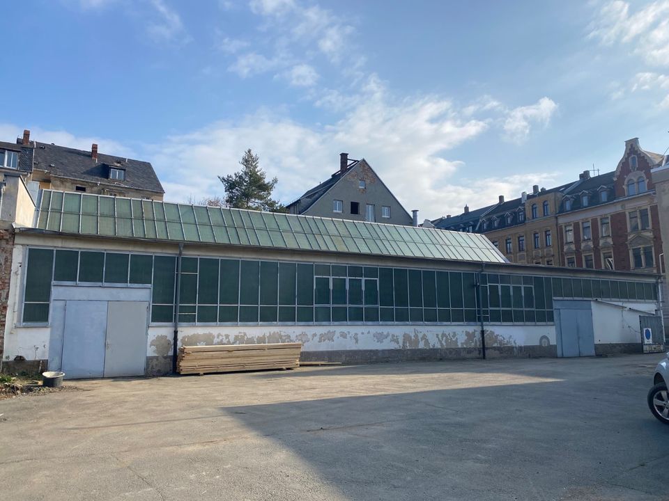 Große Lagerhalle, Werkhalle mit Oberlicht und Betonboden in Plauen