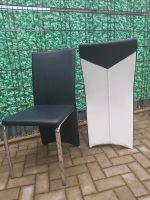 5 DESIGN Polster Stuhl schwarz weiß Kunstleder Chrom Niedersachsen - Estorf Vorschau