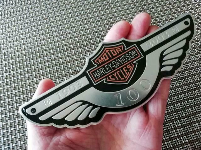 Aufkleber Aluminium 3D Harley Davidson 100 Jahre 17,6 x  6,6cm in Duisburg